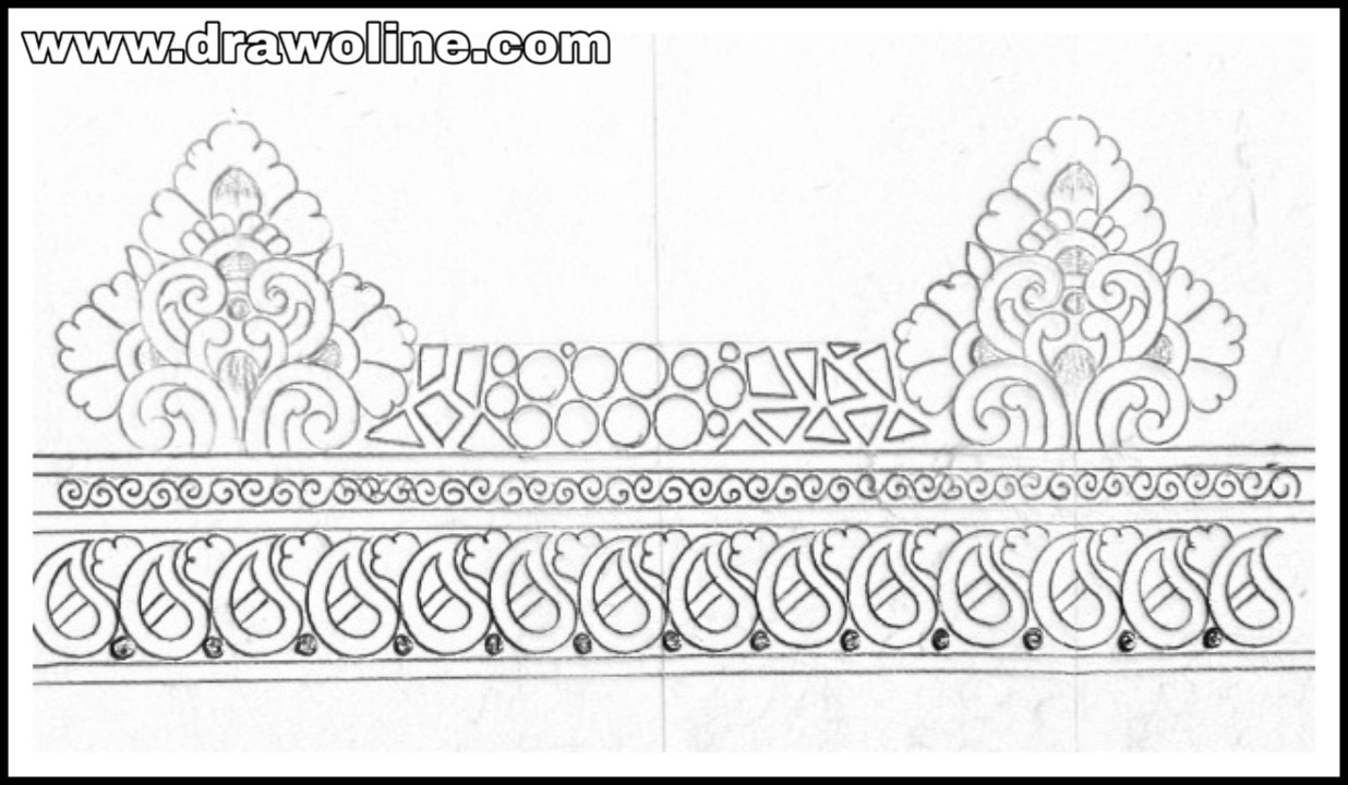 Top 5 latest pattern of hand embroidery border designsaree border Neck line embroidery design with flowers vector illustration