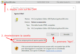 Windows 10 - Aprire un file .CHM con doppio clik del mouse