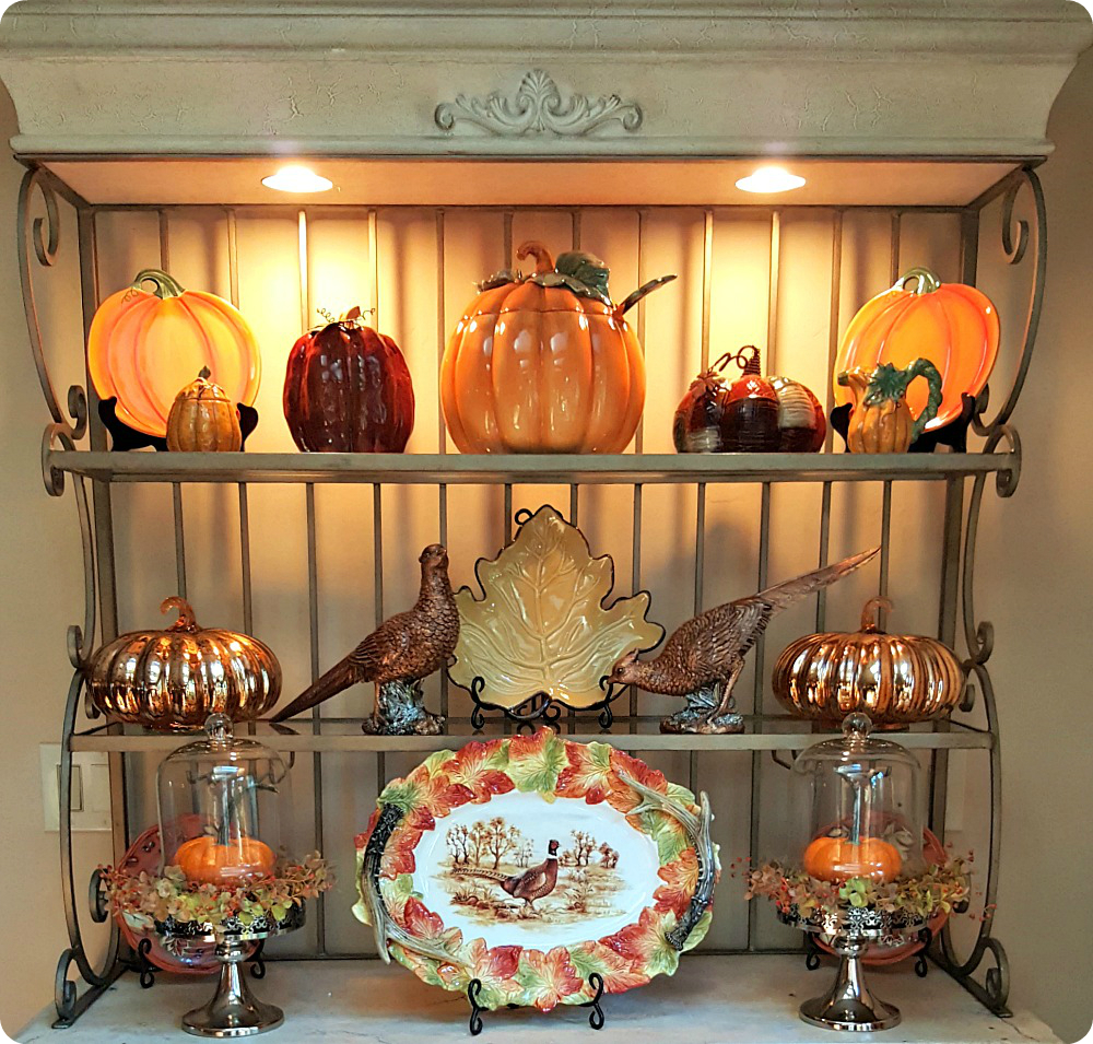 Autumn Inspired Bakers Rack Life and Linda