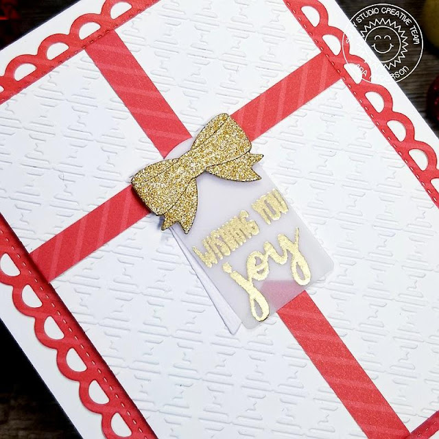 Sunny Studio Stamps: Holiday Style Frilly Frame Dies Embossing Folder Holiday Card by Ana Anderson Sunny Studio Stamps: Holiday Style Frilly Frame Dies Embossing Folder Holiday Card by Ana Anderson