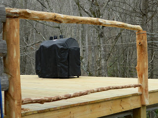 Lise's Log Cabin Life: Rustic Deck Railing, Part 3