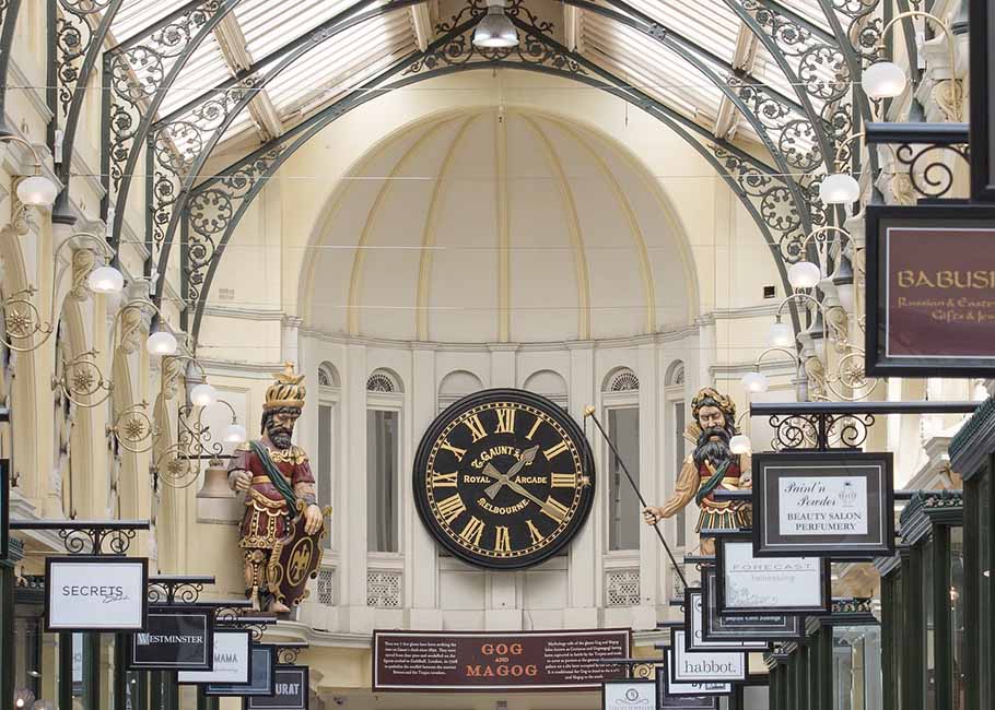 melbourne, royal arcade clock