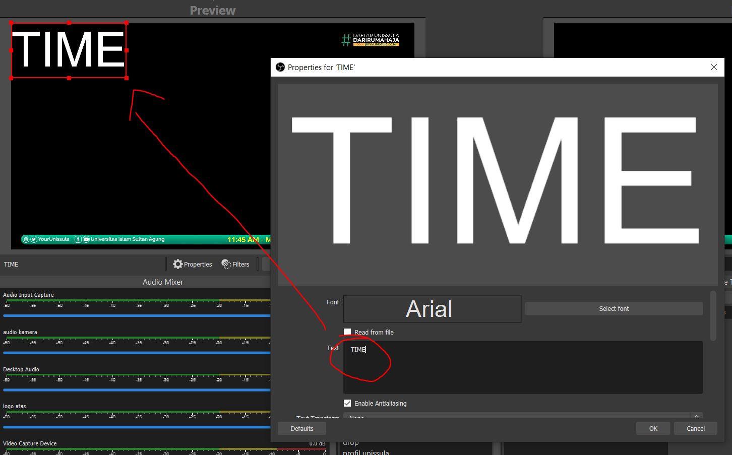 How to make a Realtime Time Clock (Datetime) on OBS Live Streaming