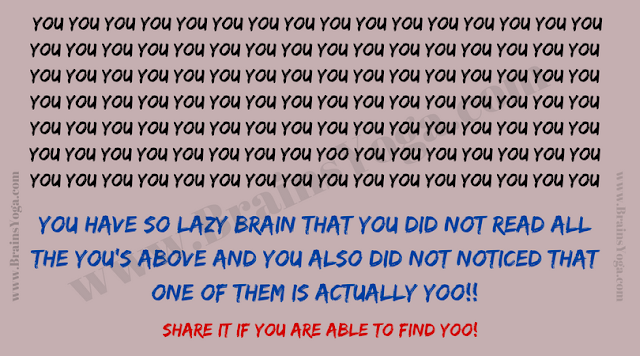 Mistake Puzzle to prove that your brain is lazy