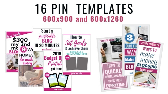 Pinterest templates in Canva