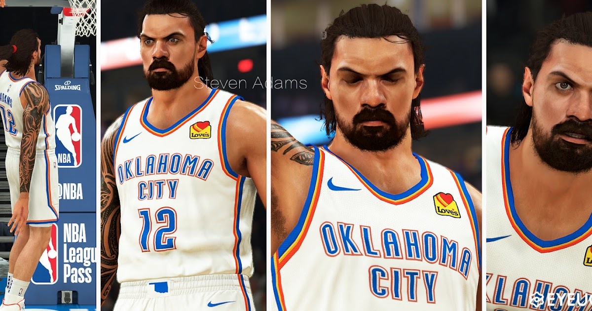 NBA 2K21 Steven Adams Cyberface and Body Model by Aid