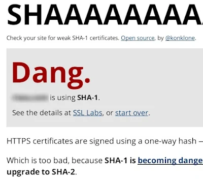 SHA1 のテスト