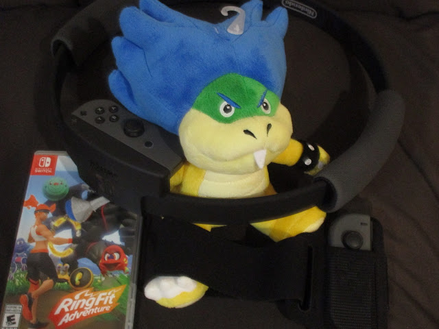 Ring Fit Adventure unboxed contents game cartridge Leg-Strap Ring-Con Ludwig Von Koopa plushie