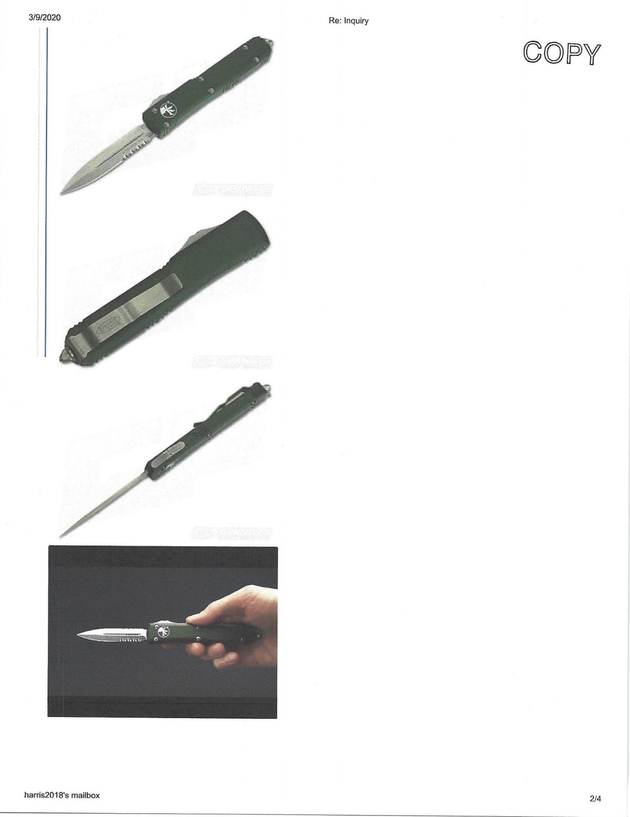 SWITCHBLADE RULES & REGULATIONS What is 'legal' in and Other