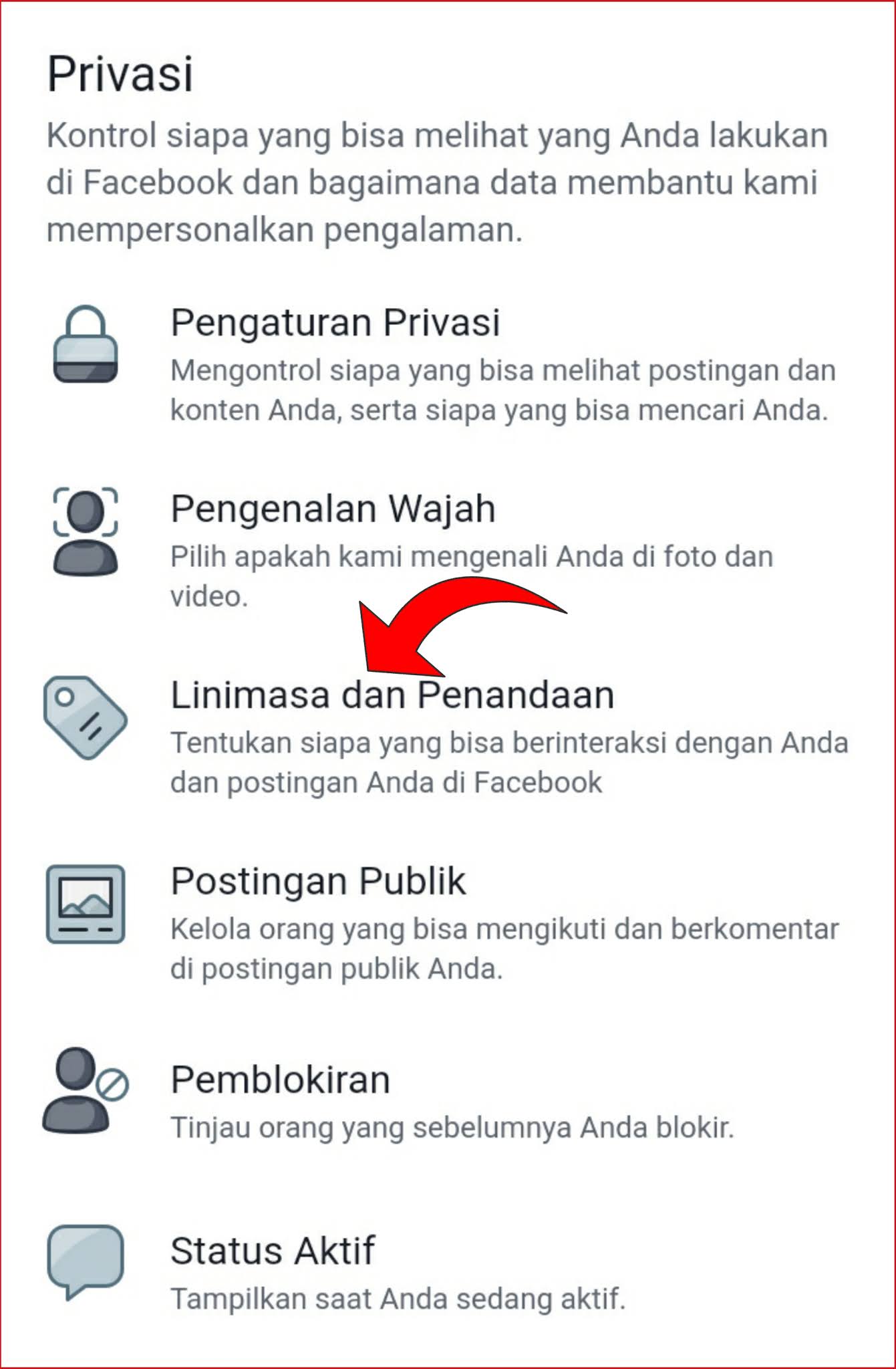 Cara agar orang tidak dikenal tidak bisa menandai akun fb kita