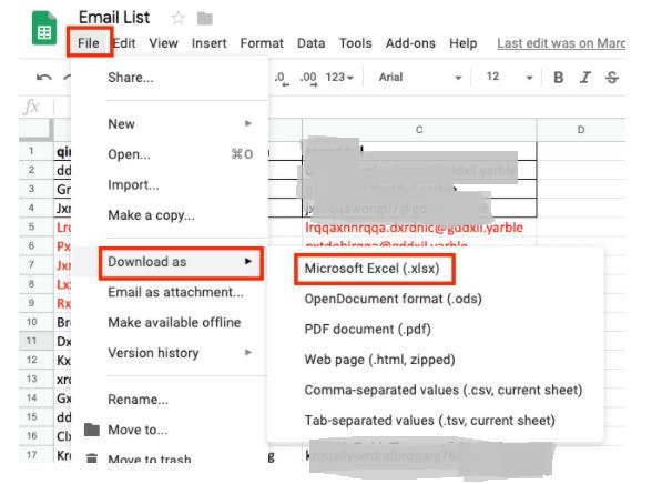 Cara Menukar Fail Google Sheets ke Excel