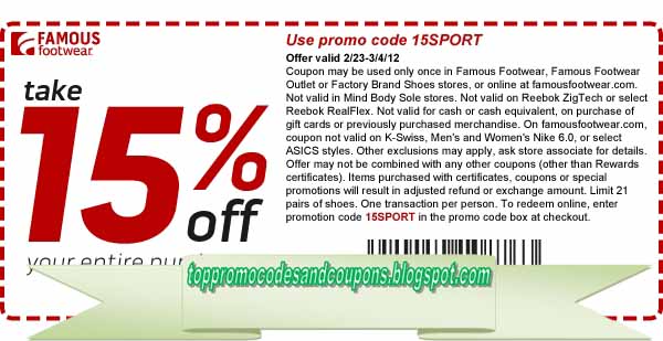 Verified Famous Footwear Promo Codes & Coupons