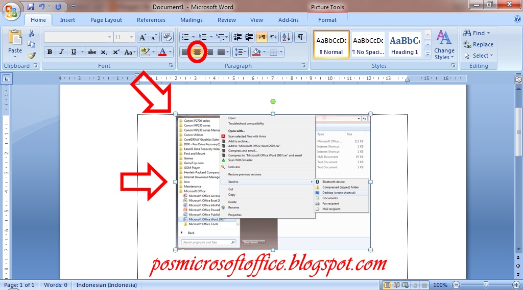 Cara Menambah Photo pada Ms Word 2007