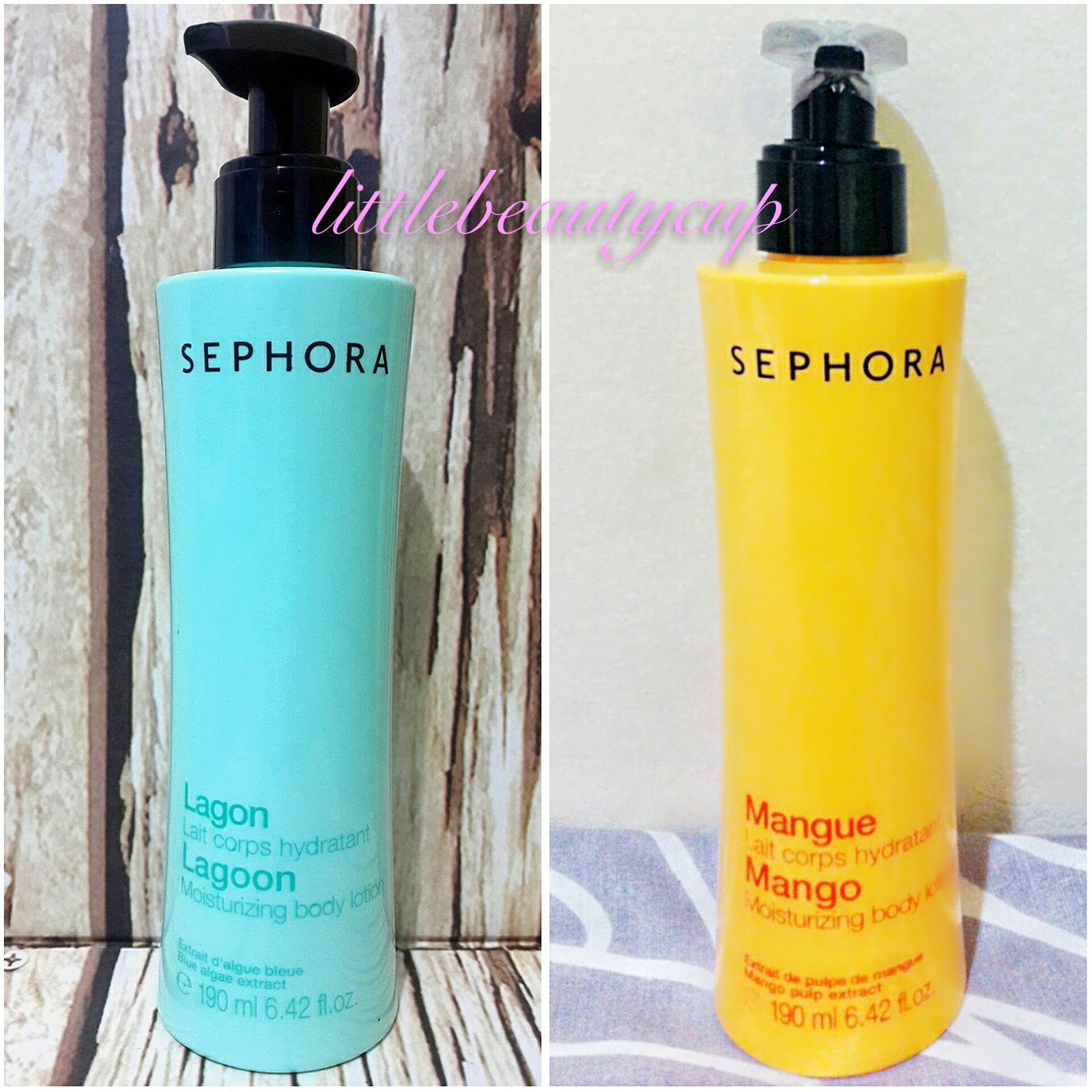 Little Beauty Cup Sephora Moisturizing Body Lotion "Lagoon" & "Mango" Review