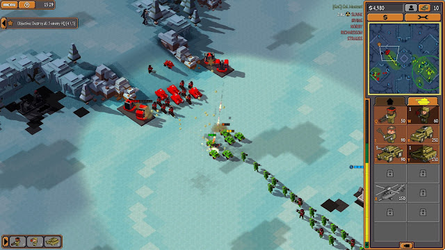 Screenshot of invasion force in 8-Bit Armies
