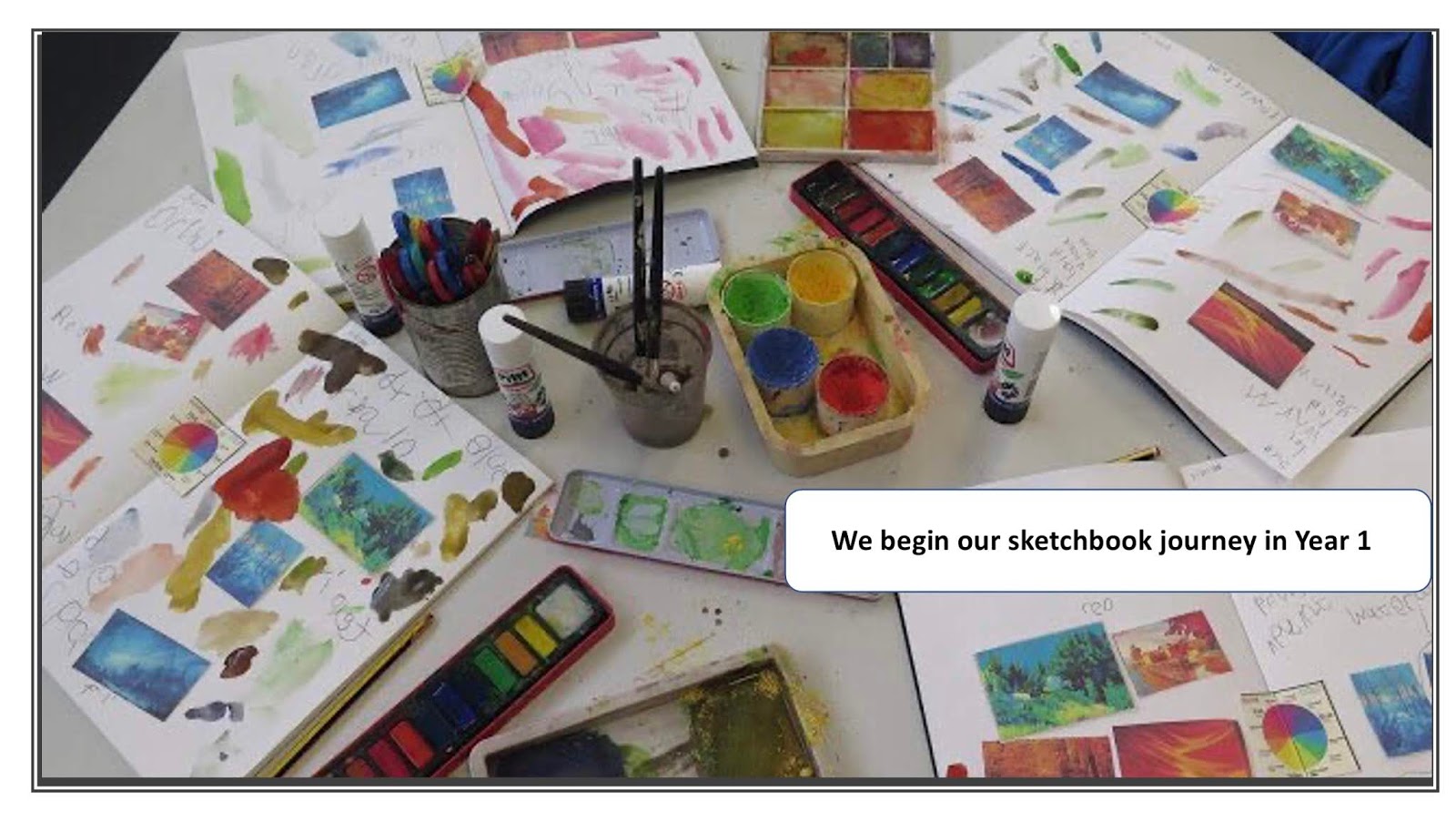 Gomersal Primary School Art Sketchbook use in Gomersal Primary School