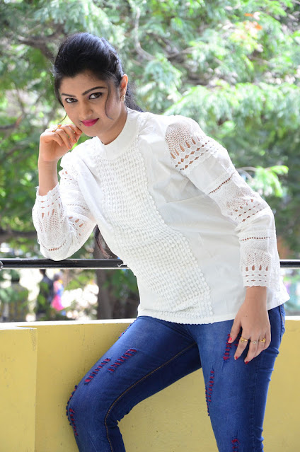 Actress Akshitha Latest Photos In White Dress 9