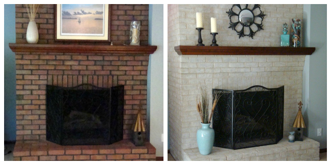 Use Brick Fireplace Paint To Transform, How To Brick Your Fireplace