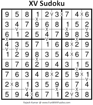 XV Sudoku (Fun With Sudoku #183) Puzzle Answer