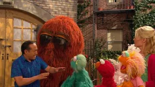 Elmo, Rosita, Gina, Snuffy, Zoe, Alan, Sesame Street Episode 4321 Lifting Snuffy season 43