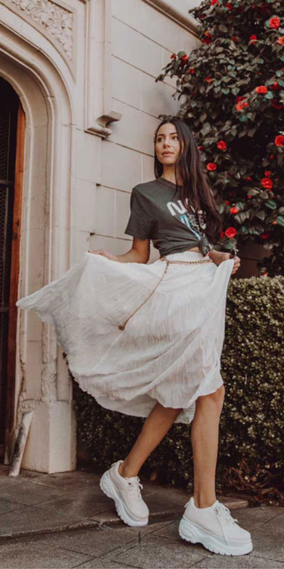 Capture everyone's attention with these latest summer looks. 27 Trending Summer Outfits by Stylish Instagram Influencers. Summer Styles via higiggle.com | skirt outfits | #summeroutfits #instagram #style #skirt