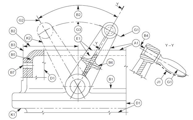Kertas Garis Gambar Teknik Perancangan Mesin Penggunaan Jenis Kontruksi Geometris