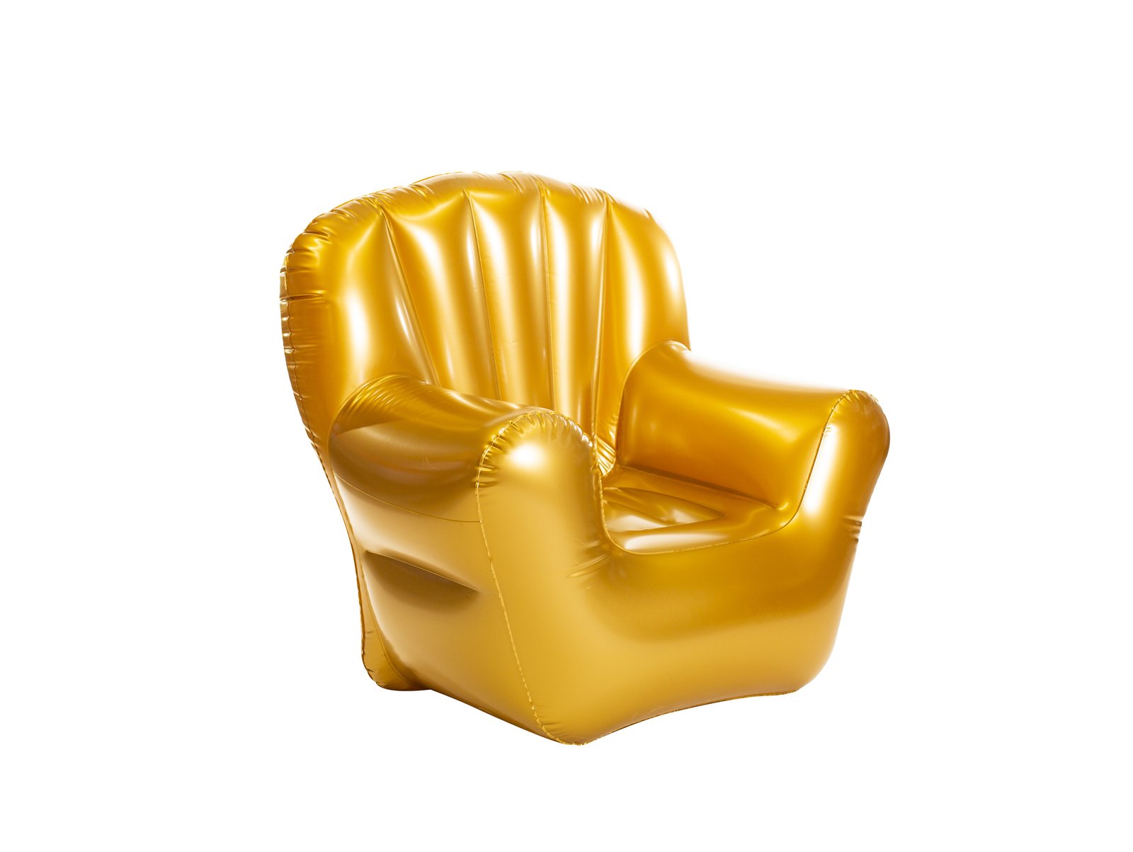 Westman Reviews Enjoy the Whimsical Luxury of an inflatable Gold Arm Chair
