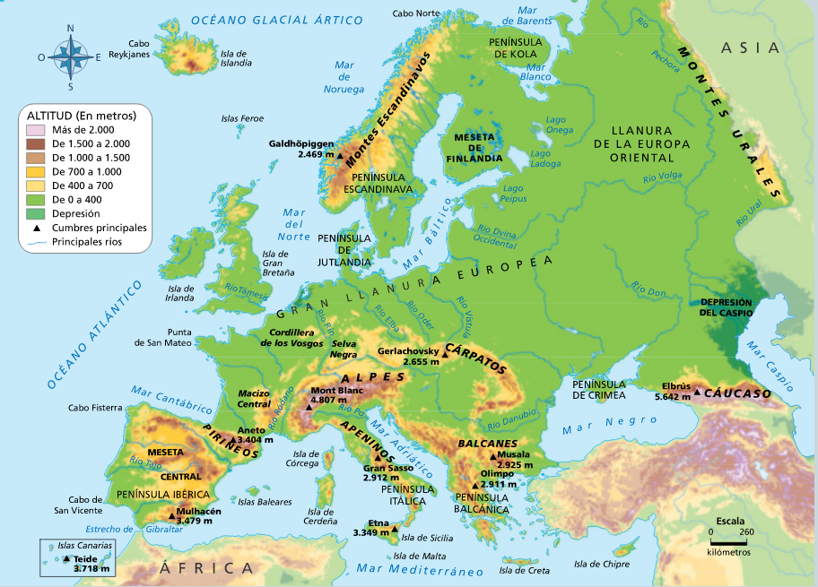 EL AULA DE 6º UNIDAD 2 CONOCEMOS EL MEDIO FÍSICO DE EUROPA