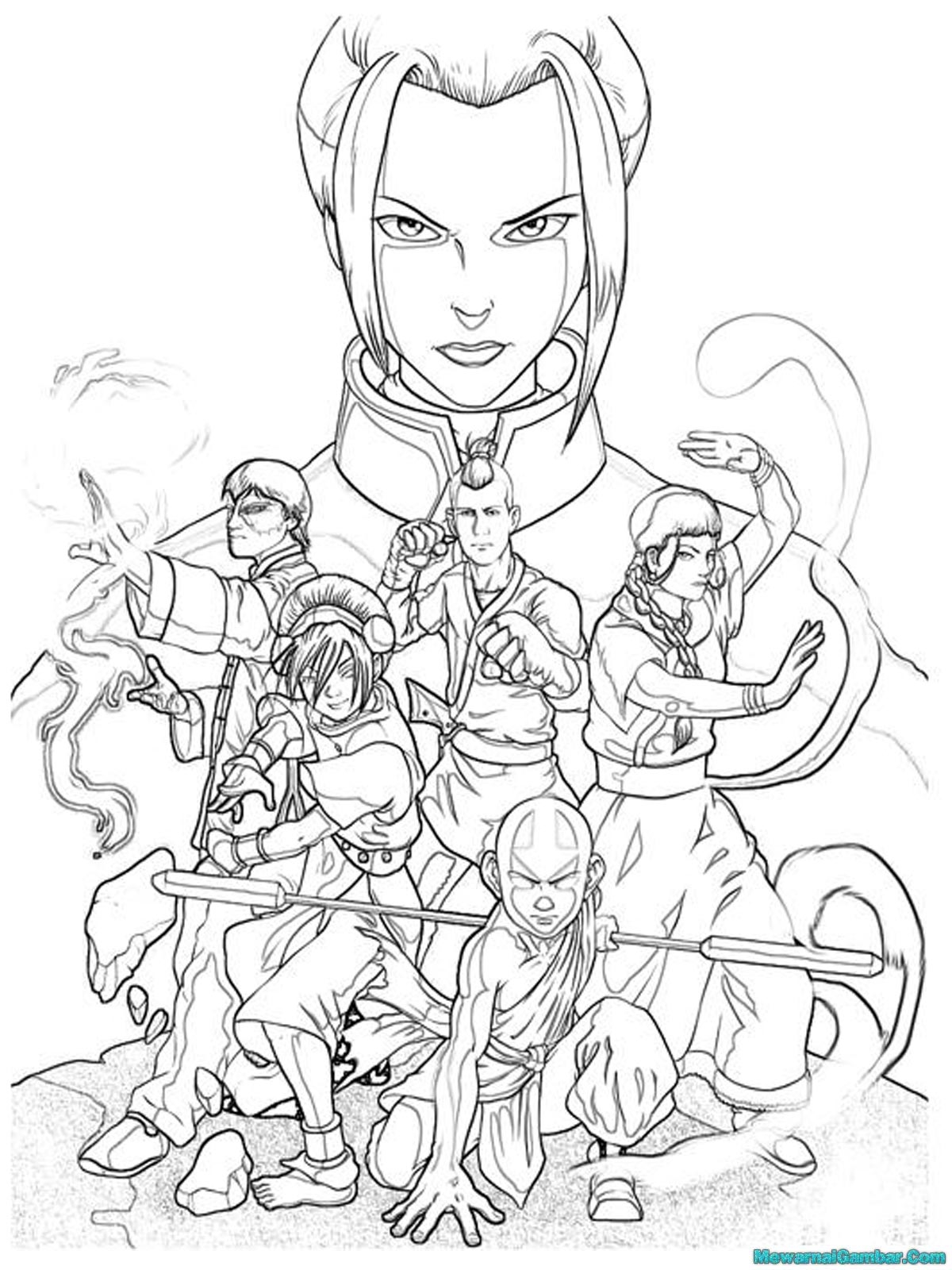 Mewarnai Gambar Putri Azula Mewarnai Gambar