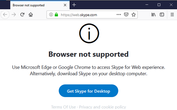 Hacer que Skype para Web funcione en Firefox