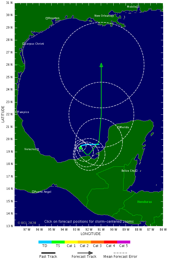 La tormenta tropical "Cristobal" se forma en el Golfo de México Clima