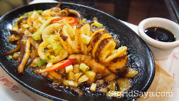 Tita Beth's Pancit Malabon Haus - sizzling squid - Bacolod restaurants