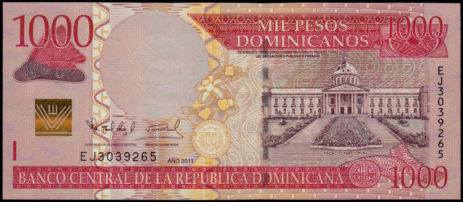 Dominican Republic 1000 Pesos Oro Banknote 2011 World Banknotes And Coins