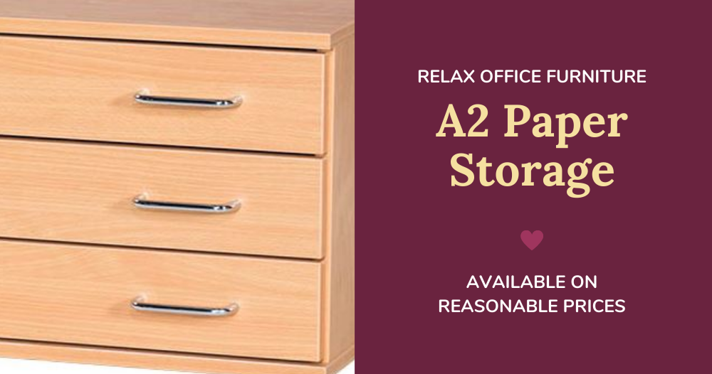 Relax 3 Sliding Shelves A2 Paper Storage