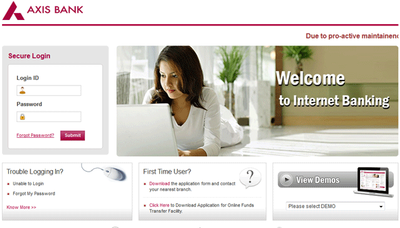 Axis net banking forex