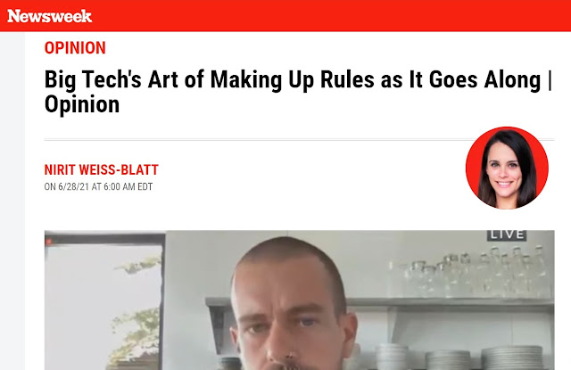 Dr. Nirit Weiss-Blatt NEWSWEEK OpEd: “Big Tech’s Art of Making Up the Rules as It Goes”