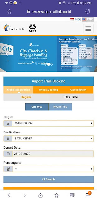 cara tips beli tiket kereta api bandara soekarno hatta online via website railink smartphone nurul sufitri travel lifestyle blogger review