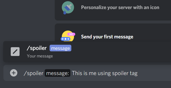 Een spoilerbericht typen op Discord