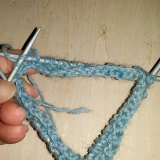 イギリスゴム編みの輪編み, how to knit brioche stitch around, 元宝针的圆织法