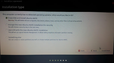 Ubuntu Mate Installation Settings