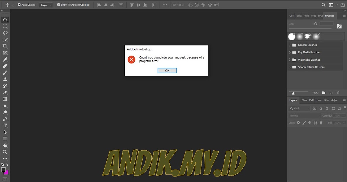 Mengatasi Gambar Tidak Bisa Masuk Photoshop Andik My Id