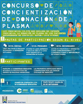 Malvinas Argentinas: Concurso de concientización de donación de plasma Concurso-de-concientizacion-de-donacion-de-plasma-en-las-escuelas