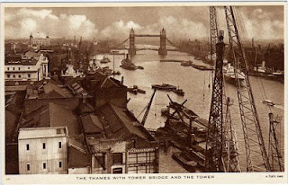 vintage postcard of tower bridge, london