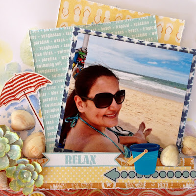 scrap scrapbook scrapbooking beach boardwalk carta bella verão praia sol