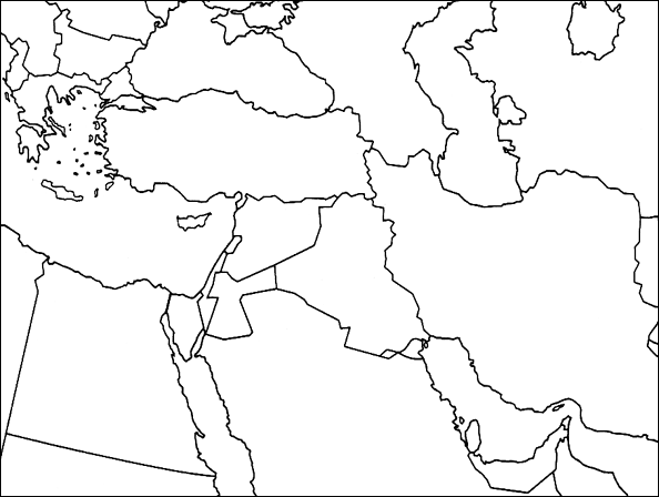 Printable Blank Map Of Middle East Printable Blank Map Of Middle East