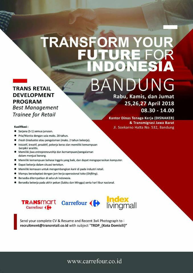 Lowongan Kerja Trans Retail Bandung - Lowongan Kerja Terbaru Indonesia 2021