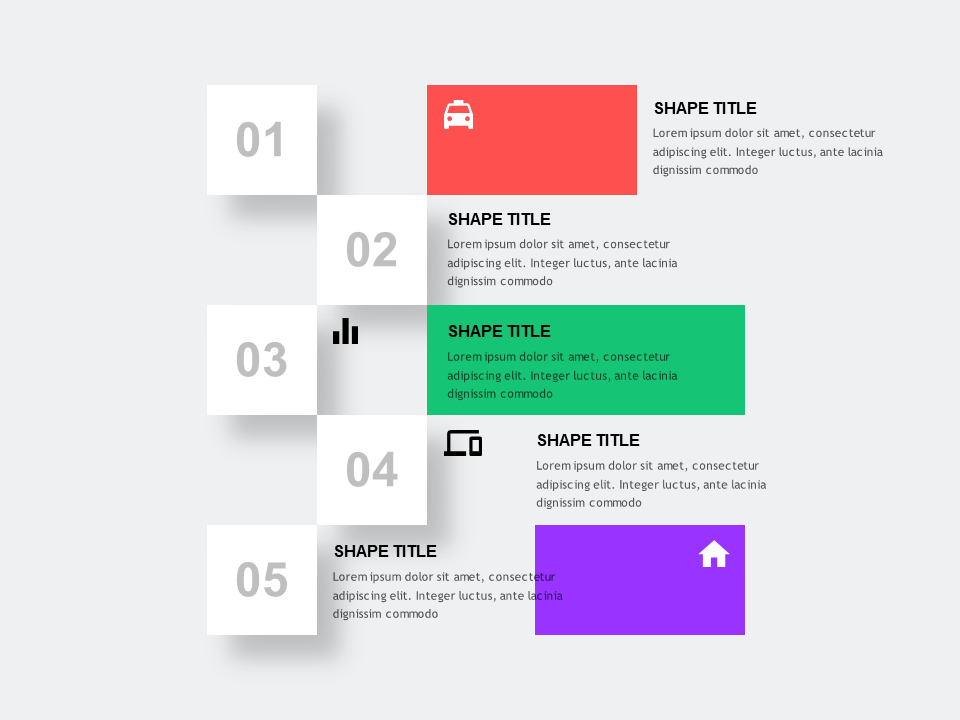 Multi Array List Block PowerPoint Templates - PowerPoint Free