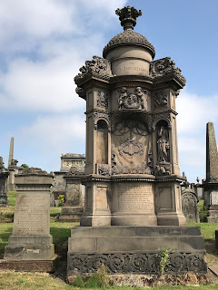 A photo of the ornate tomb of John Henry Alexander – Proprietor and manager of the Theatre Royal, Glasgow. Photo by Kevin Nosferatu for The Skulferatu Project.