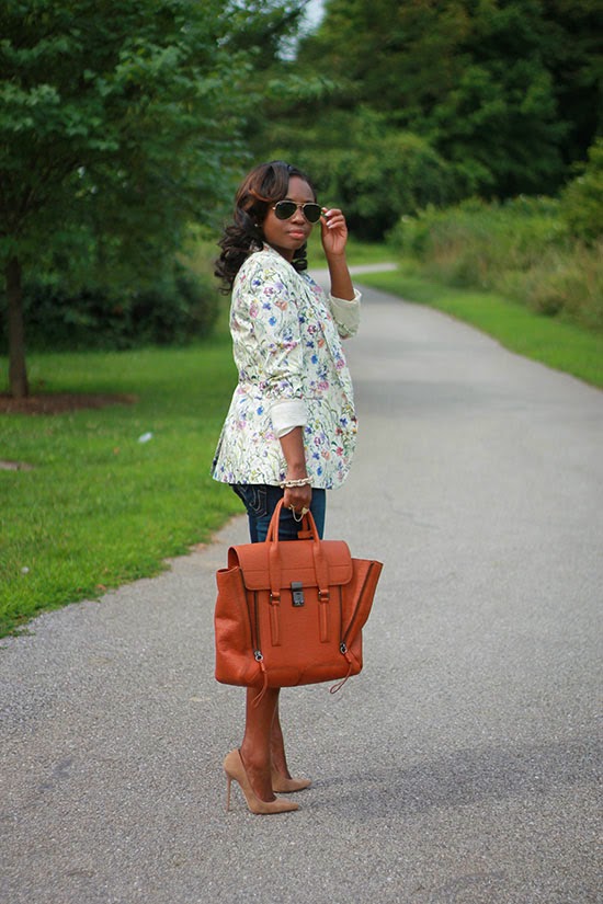 Bermuda Shorts + Floral Blazer | Prissysavvy