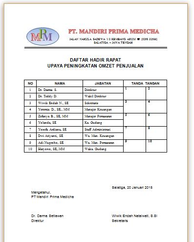 820 Koleksi Contoh Undangan Rapat Agenda Rapat Dan Daftar Hadir Hd Terbaik Contoh Undangan